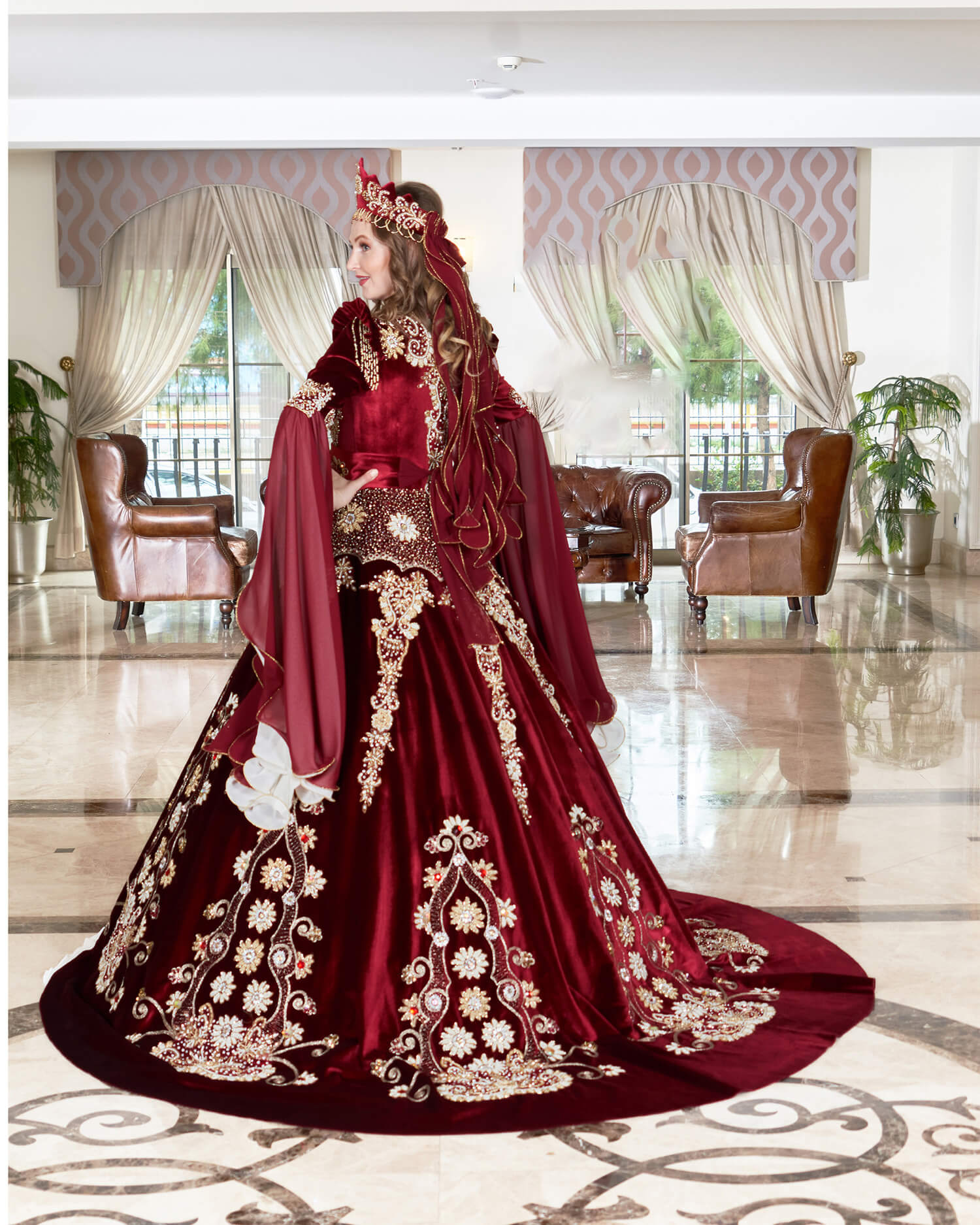 Traditional Fancy Puffy Henna Dress