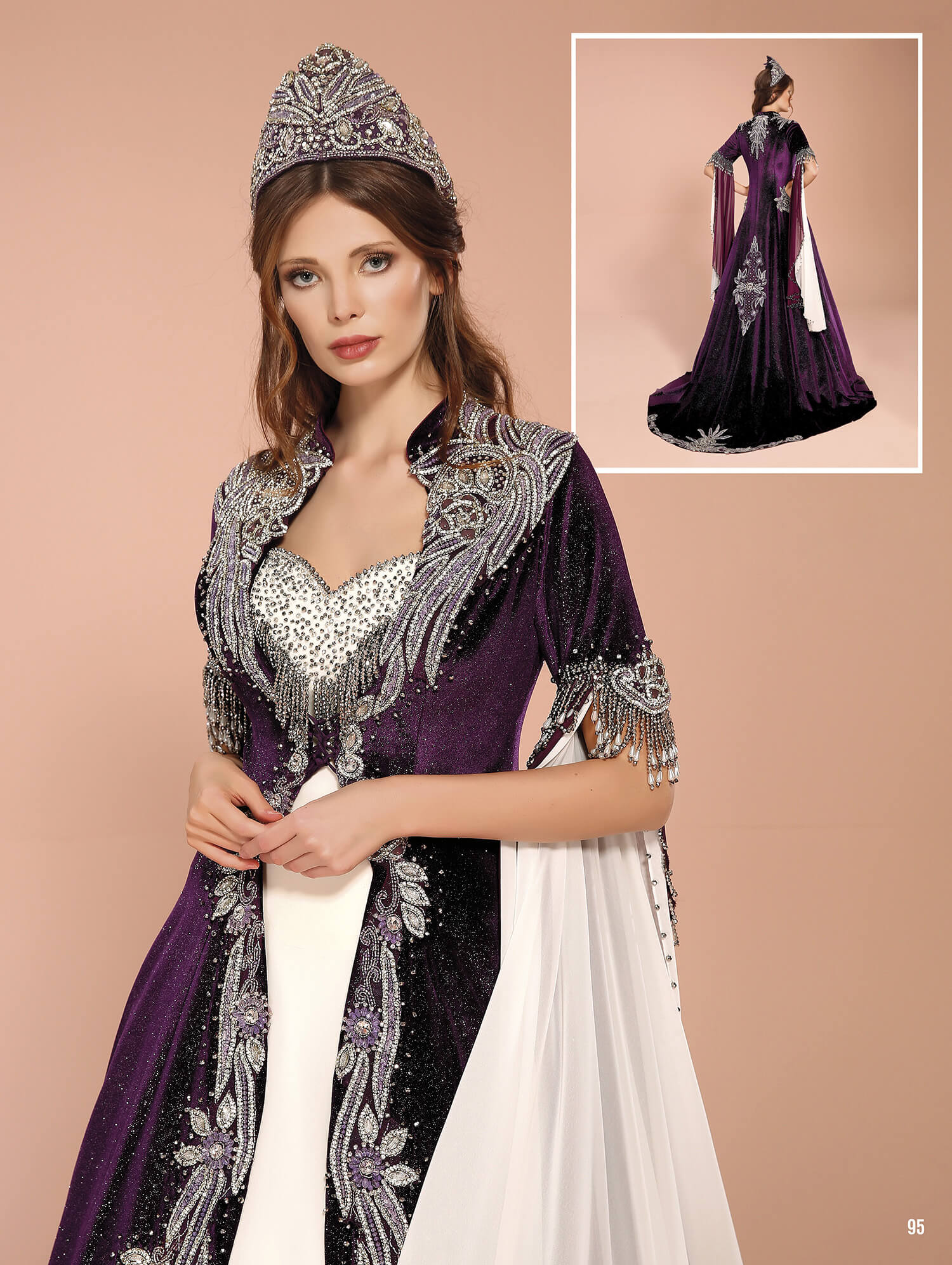 Purple White Henna Dress