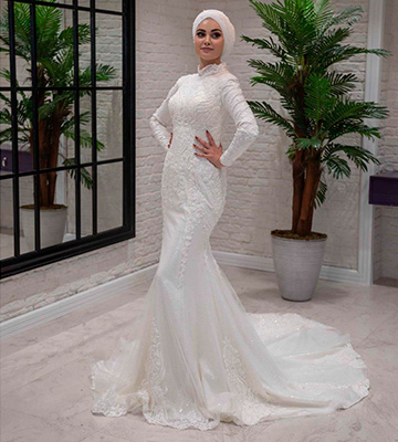Mermaid Hijab Wedding Dresses