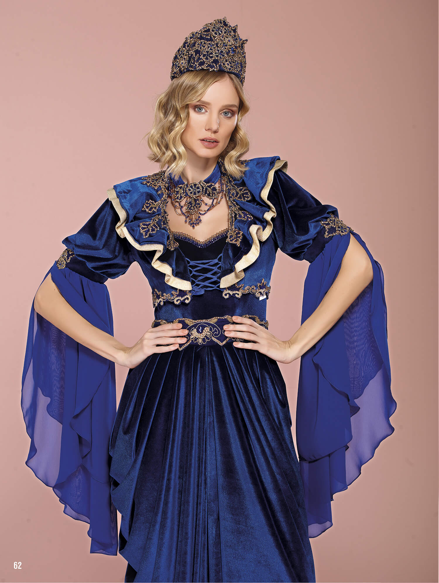 Navy Blue Tulle Henna Dress